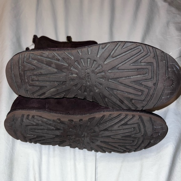 UGG Boots Australia Cottage Eyelet Brown Suede Leather Zip Up Shoes  sz 7 - Picture 7 of 10